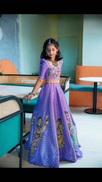 Trending Kalam Kari Kids Blue Lahenga Wholesale suppliers for indian clothing